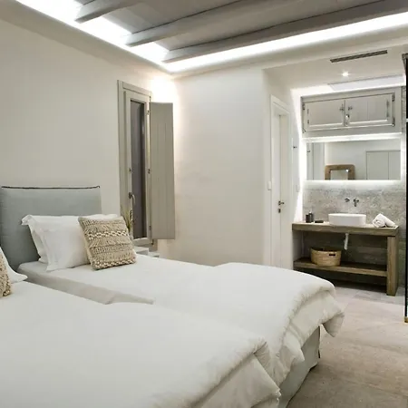 Elegant Mykonos White Satin Private Gym 4 Bedrooms Sea View וילה *