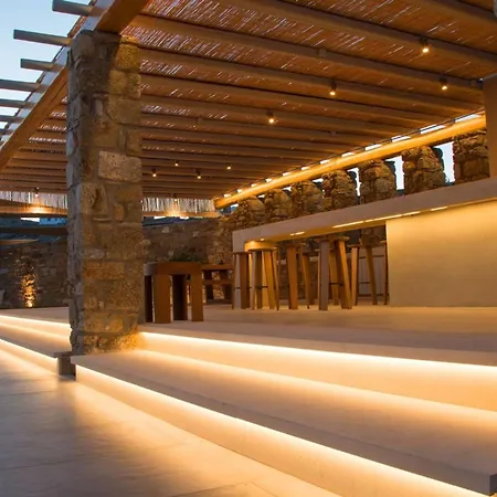 빌라 Elegant Mykonos White Satin Private Gym 4 Bedrooms Sea View