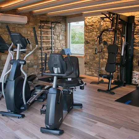וילה Elegant Mykonos White Satin Private Gym 4 Bedrooms Sea View טורלוס