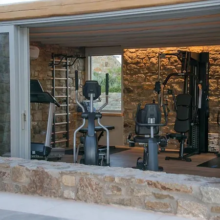 빌라 Elegant Mykonos White Satin Private Gym 4 Bedrooms Sea View
