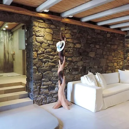 빌라 Elegant Mykonos White Satin Private Gym 4 Bedrooms Sea View 투를로스