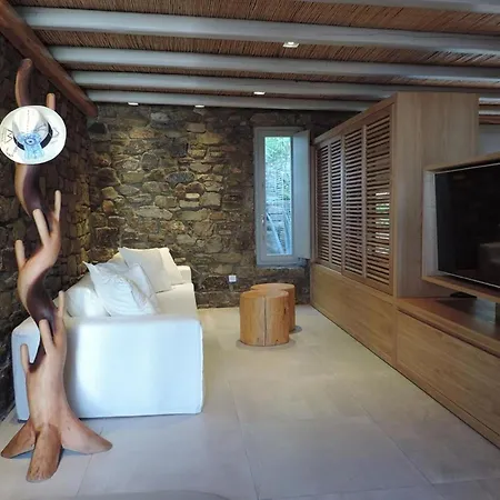 וילה Elegant Mykonos White Satin Private Gym 4 Bedrooms Sea View
